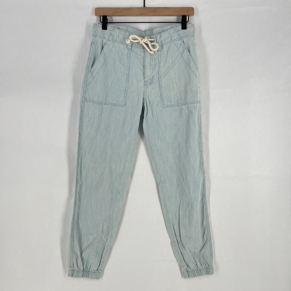 American Eagle Outfitters Jogger‎ Pants Womens 2 Blue White Striped Drawstring